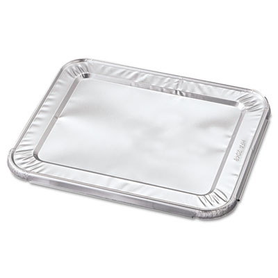 HFA Steam Pan Foil Lids, Fits Half-Size Pan, 30 Gauge, 12.27 x 10.44, 100/Carton (204930)