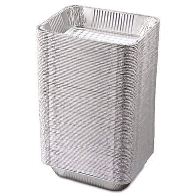 HFA Aluminum Steam Table Pans, Half-Size Deep, 10.38" x 2.56" x 12.75", 100/Carton (32135)