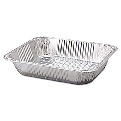 HFA Aluminum Steam Table Pans, Half Size Deep, 2.56" Deep, 10.38 x 12.75, 100/Carton (32140)