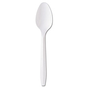 GEN Medium-Weight Cutlery, Teaspoon, White, 100/box, 10 Boxes/carton (GENPPTS10100)