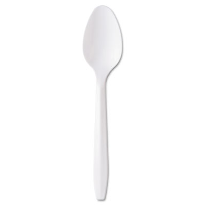 GEN Medium-Weight Cutlery, Teaspoon, White, 100/box, 10 Boxes/carton (GENPPTS10100)