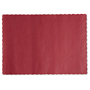 Hoffmaster Placemats, Smooth Surface, Scalloped Edges, 13.5" x 9.5", Red, 1,000/Carton (310521)