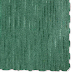 Hoffmaster Placemats, Smooth Surface, Scalloped Edges, 13.5" x 9.5", Hunter Green, 1,000/Carton (310528)