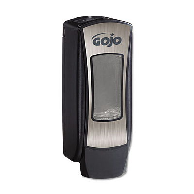 GOJO ADX-12 DISPENSER, 1250 ML, 4.5" X 4" X 11.75", BRUSHED CHROME/BLACK (888806)