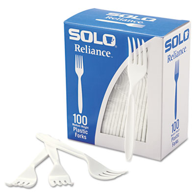Dart Boxed Reliance Medium Heavy Weight Cutlery, Fork, White, 1000/Carton (RSWFX)