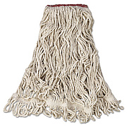 Rubbermaid Commercial Super Stitch Blend Mop Head,  Cotton/Synthetic, Large, White, 6/Carton (D213WHI)