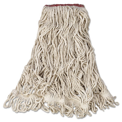 Rubbermaid Commercial Super Stitch Blend Mop Head,  Cotton/Synthetic, Large, White, 6/Carton (D213WHI)