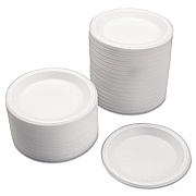 Genpak Celebrity Foam Plates, 7 Inches, White, Round, 125/pack (80700)