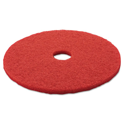 3M Low-Speed Buffer Floor Pads 5100, 20" Diameter, Red, 5/Carton (08395)