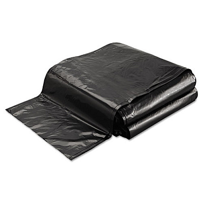 FlexSol LOW DENSITY ECONOMY ECOSAC, 45 GAL, 1 MIL, 40" X 48", BLACK, 100/CARTON (ECO48H)