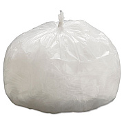 General Supply High-Density Can Liners, 33 gal, 9 mic, 33" x 39", Natural, Perforated Roll, 25 Bags/Roll, 20 Rolls/Carton (333912)