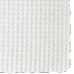 Hoffmaster Placemats, Knurl Embossed Surface, Scalloped Edges, 13.5" x 9.5", White, 1,000/Carton (PM32052)