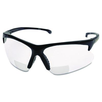 Smith & Wesson V60 30-06* RX Safety Eyewear 3011719, 2.5+ Diopter, Black Half Frame, Clear Dual Lens (19891)