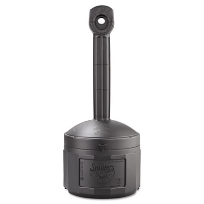 JUSTRITE SMOKERS CEASE-FIRE RECEPTACLE, 16 QT, DECO BLACK (26800D)
