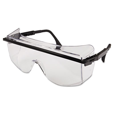 Honeywell Uvex Astrospec OTG 3001 Eyewear S2500C, Black Half Frame OTG, Clear Single Lens