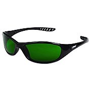 Hellraiser Safety Glasses, Black Full Frame, Green Shade 3 VLT Dual Lens (20544)