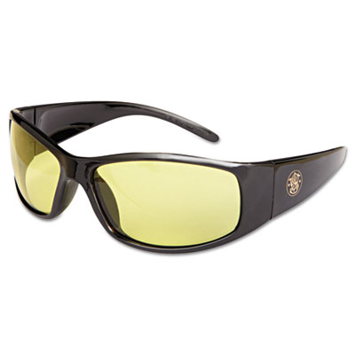 Smith & Wesson Elite Safety Glasses 3016314, Black Full Frame, Amber Dual Lens (21305)
