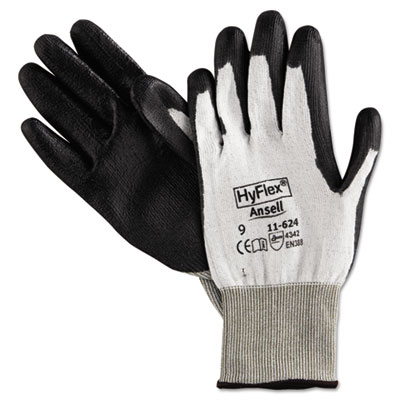 AnsellPro HyFlex Dyneema Cut-Protection Gloves, Gray, Size 9, 12 Pairs (116249)