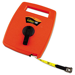 Lufkin Hi-Viz Linear Measuring Tape Measure, 1/2in X 100ft, Orange, Fiberglass Tape (706D)