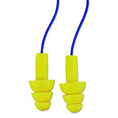 3M E-A-R UltraFit Reusable Earplugs, Corded, 25 dB NRR, Blue/Yellow, 200 Pairs (3404014)