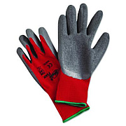 MCR Safety Ninja Flex Latex Coated Palm Gloves, EN388: 3131, X-Large, Red/Gray, Pair (N9680XL)