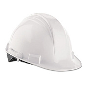 North Safety A-Safe Peak Hard Hat, White, Rain Trough (A59010000)