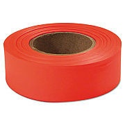 Empire Flagging Tape 77-002, 1" x 200 yds, Fluorescent Glo-Orange