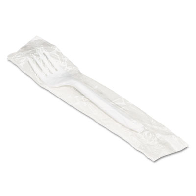 Boardwalk Mediumweight Wrapped Polypropylene Cutlery, Fork, White, 1000/Carton (BWKFORKIW)