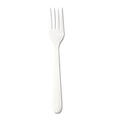GEN Heavyweight Cutlery, Forks, Polypropylene, White, 1000/Carton (GENHYWFK)