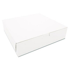 SCT White One-Piece Non-Window Bakery Boxes, 10 x 10 x 2.5, White, Paper, 250/Carton (0969)