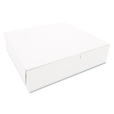 SCT White One-Piece Non-Window Bakery Boxes, 10 x 10 x 2.5, White, Paper, 250/Carton (0969)