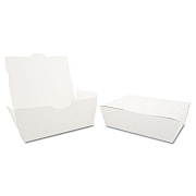 SCT ChampPak Carryout Boxes, #3, 7.75 x 5.5 x 2.5, White, Paper, 200/Carton (0743)