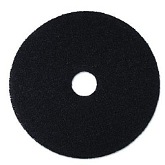 3M Low-Speed Stripper 7200 Floor Pad, 15" Diameter, Black, 5/Carton (08377)