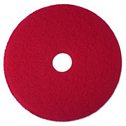 3M Low-Speed Buffer Floor Pads 5100, 19" Diameter, Red, 5/Carton (08394)