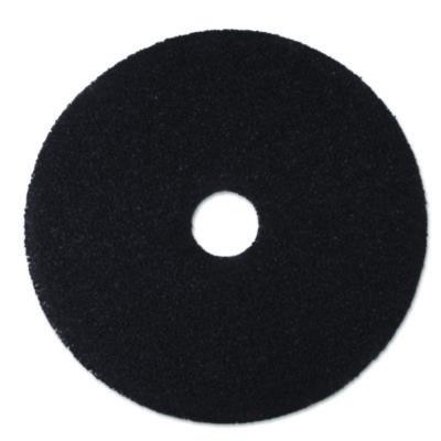 3M Low-Speed Stripper Floor Pad 7200, 19" Diameter, Black, 5/Carton (08381)