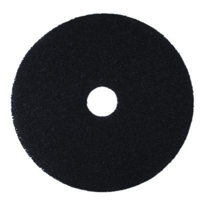 3M Low-Speed Stripper Floor Pad 7200, 18" Diameter, Black, 5/Carton (08380)