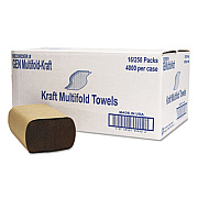 GEN Multifold Towel, 1-Ply, Brown, 250/pack, 16 Packs/carton (GENMULTIFOLDKR)