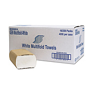 GEN Multifold Towel, 1-Ply, White, 250/pack, 16 Packs/carton (GENMULTIFOLDWH)