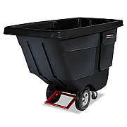 Rubbermaid Commercial 1 cu yd BRUTE Rotomolded Tilt Truck, 850 lb Capacity, Black (1314BLA)