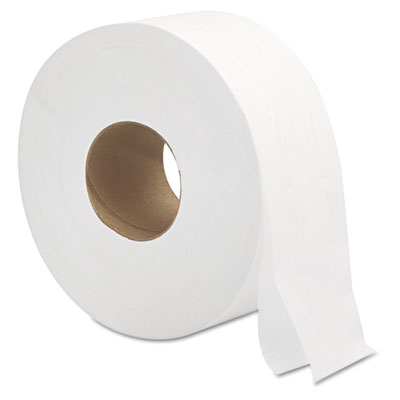 General Supply Jumbo Roll Bath Tissue, Septic Safe, 2-Ply, 3.3" x 700 ft, White, 12 Rolls/Carton (9JUMBOB)