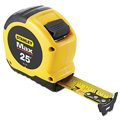 Stanley Tools Max Tape Rule, 1 1/8" X 25ft, Steel (33279)