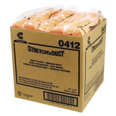 Chix Stretch 'n Dust Cloths, 11.63 x 24, Yellow, 40 Cloths/Pack, 10 Packs/Carton (0412)