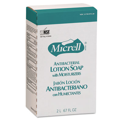 MICRELL ANTIBACTERIAL LOTION SOAP, LIGHT SCENT, NXT 2,000 ML REFILL, 4/CARTON (225704)