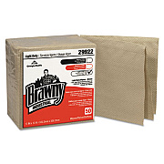 Brawny Professional Light Duty Three-Ply Paper Wipers, Quarterfold, 13 x 13, Brown, 50/Pack, 12/Carton (29922)