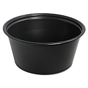 Dart Conex Complements Portion/Medicine Cups, 3.25 oz, Plastic, Black, 125/Bag, 20 Bags/Carton (325PCBLK)