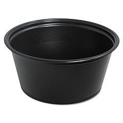 Dart Conex Complements Portion/Medicine Cups, 3.25 oz, Plastic, Black, 125/Bag, 20 Bags/Carton (325PCBLK)