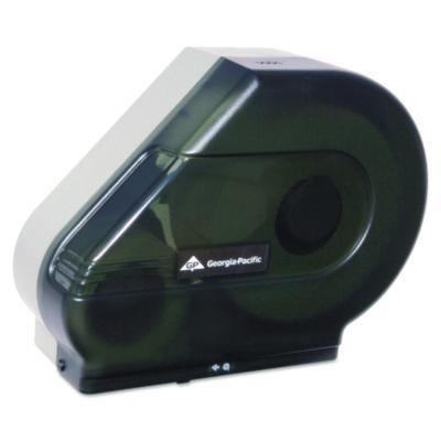Georgia Pacific Professional Jumbo Jr. Bathroom Tissue Dispenser with Stub Roll and Mandrel, 6.38 x 16.88 x 14.13, Translucent Smoke, 4/Carton (58150CT)