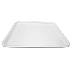 Genpak SUPERMARKET TRAY, 14 X 18 X 0.5, WHITE, 100/CARTON (11418WH)