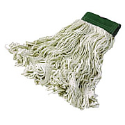 Rubbermaid Commercial Super Stitch Blend Mop Heads, Cotton/Synthetic, Medium, White, 6/Carton (D212WHI)