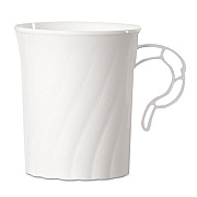 WNA Classicware Plastic Mugs, 8 oz, White, 8/Pack, 24 Packs/Carton (CWM8192W)